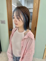 ヒビヲ(HIBIO)&nbsp;ショートボブ切りっぱなしボブタッセルボブミルクティーベージュ