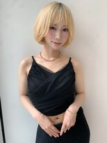 ランテルディ 渋谷(LANTERDIT)&nbsp;ハイトーン　ボブ　ストレート　ブリーチカラー　うる艶　美髪