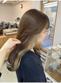ブリーチ1回インナーカラーミルクティーベージュ