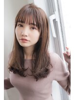 シェラムール(chez L'amour)&nbsp;(chezlamour/市川)大人可愛いワンカールロング×軽やかカラー♪