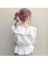 ロチカバイドールヘアー 心斎橋(Rotika by Doll hair) サクラピンク×ピンクヘアアレンジ