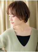 イヤリングカラーブリーチなしひし形ショートボブ20代30代322Z