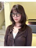 透明感髪質改善ベージュダブルカラーミルクティーグレージュ