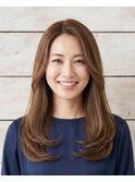 前髪なし大人ロングレイヤー