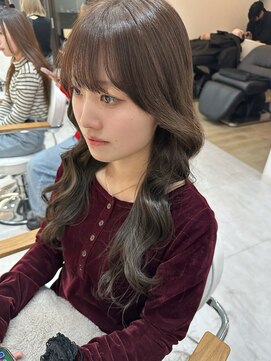 ジーナ 吉塚(Zina) シアーグレージュ×顔周りカット【福田】吉塚美容室 髪質改善