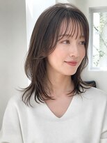 セレスト 心斎橋店(CELESTE)&nbsp;顔周りレイヤーネオウルフ×シアーバング 透明感モカベージュ