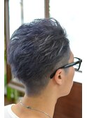 グレー*オールバックショート