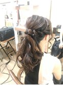 ロングブライダルローポニーアレンジ【ヘアアレンジ　立川/袴】