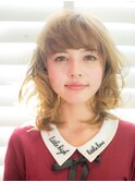 巻き髪風モテミディアム