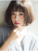 シースルーバングxシアーボブ【soil by ROMMY. 横浜】/髪質改善