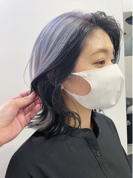 グーフィートーキョー 銀座(Goofy Tokyo) シルバーアッシュ/逆インナーカラー/逆アンブレラ/Goofy東京銀座