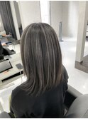 白髪ぼかしハイライト