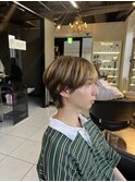 シースルーセンターパート シースルーマッシュ ダウンパーマ