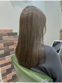 20代30代40代大人可愛い/アッシュオリーブベージュ/縮毛矯正