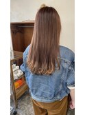 ロングヘアで裾カラー