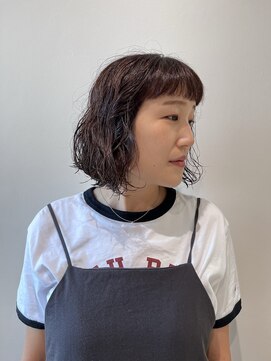 スタイル 茅ケ崎(STYLE) 【ハクラ】ボブパーマ ウェーブパーマ ショートバング ミニボブ