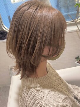 ラ ブランシュ 大宮(La Blanche) ウルフボブ×ミルクティーベージュ＊°.大宮美容室