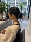 小顔アレンジボブハイライトカラー大人ショートカット白髪ぼかし