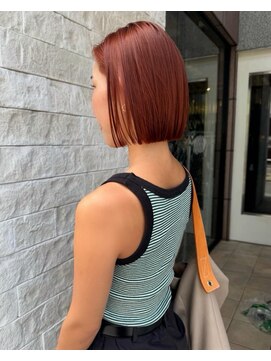 ロマリア(Lomalia) 乾かすだけでキマる髪/オレンジベージュボブ