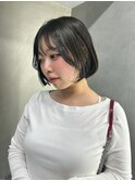 ショートボブ/オリーブグレージュ/髪質改善【西田辺・阿倍野】