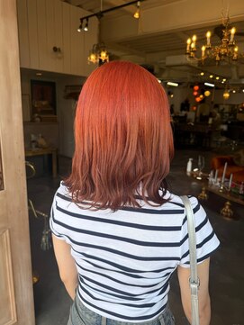 フルアヘッド(FULL A HEAD) オレンジ×ブラウン　ルーツカラー