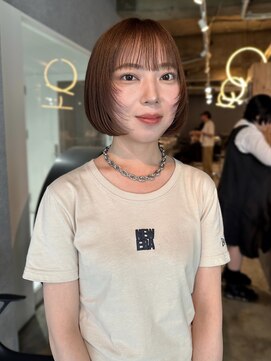 イトシテ 顔まわりレイヤーボブ×ブラウンベージュ　【鎌田　隆雅】