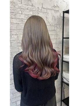 プライズ 池袋店(prize) 大人可愛い秋の暖色ブリーチダブルカラーデザインカラー 池袋