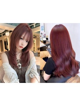 ブリーチを使用しないダブルカラーで【高発色カラー×たっぷり透明感】が叶う♪もちろんダメージレスに◎