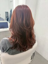 イロウ 山口どうもん店(IROW)&nbsp;ダブルカラー/ミディアムレイヤー/オレンジ/ブリーチなし