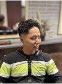 ナチュラルオールバックパーマ