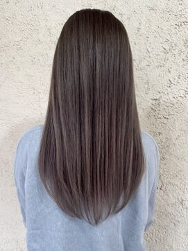 プリモ ココ 鍋島店(Primo coco.) 酸性ストレート 髪質改善カラー 縮毛矯正 アッシュベージュ 艶髪