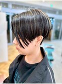 刈り上げショート/細めハイライト顔周りカット◎20代~50代