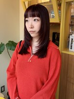 ヒントステーション(HINTSTATION)&nbsp;〈浅草美容室〉顔まわりレイヤー×レッドブラウン