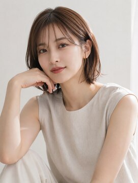 リリアーナ(LILIANA) 池袋 大人ボブ アッシュブラウン 耳かけ シースルーバング コタ
