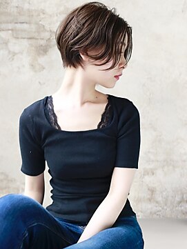 ヘアーアンジェ 南矢野目店(Hair ange) 【イルミナカラー×髪質改善TR】耳かけショートスタイル