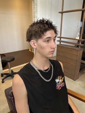 ラ メール ヘア デザイン(La mer HAIR DESIGN) メンズ/ツイストスパイラルパーマ/アップバング