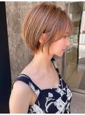 大人美人ショート×ラテベージュ
