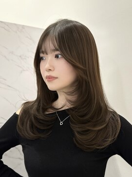 ノイズ エコル(Hair&Make NOISM ekolu ) 韓国風ワンカールレイヤー×ブリーチなしオリーブカラー