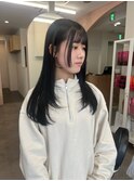 【韓国ヘア】ブルーブラック×レイヤーカット♪