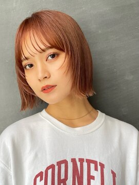 ガーデンヨコハマ(GARDEN YOKOHAMA) 切りっぱなしレイヤーカットデザインカラータッセルボブ外ハネ