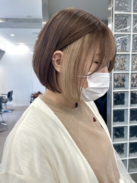 カラースタンド(COLOR STAND) ミルクティーベージュダブルカラーインナーカラーブリーチ