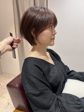 ラミエ バイ メルト 吉祥寺(lamie by melt) *滝田*吉祥寺マッシュショートボブカット秋色オリーブベージュ