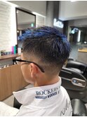 スキンフェード×メッシュカラー