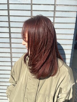 アルモヘアヴォーグ 静岡(ALMO hair VOGUE) 【ALMO】チェリーレッド×顔周りレイヤー