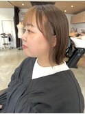 インナーカラーと切りっぱなしボブ♪