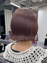 ソピ バイ インビテーション(sopi by invitation)&nbsp;ピンクブラウン ピンク 外ハネボブ 短めボブ 切りっぱなしボブ！