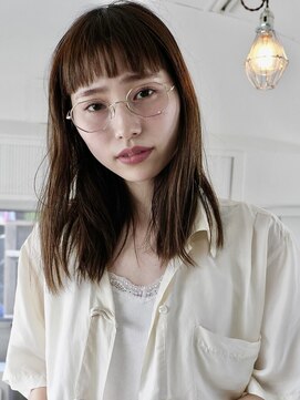 ハナレ(hanare) ナチュラルセミディ/ナチュラルストレート/透け感カラー/清須