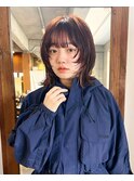 人気　ぷつっと顔まわりレイヤーミディアム。