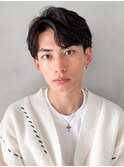 好感度◎無造作センターパートナチュラルヘアデジタルパーマ