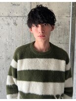 無造作ツーブロックマッシュ×ソフトツイストスパイラルパーマ